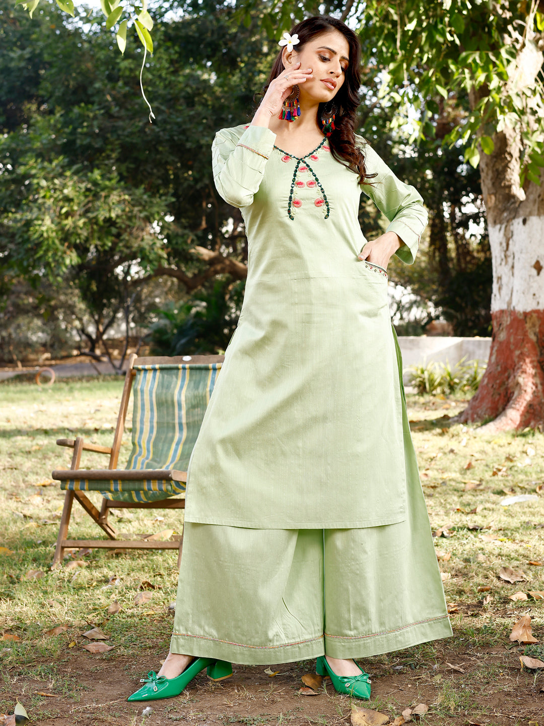 Dazzling Embroidery and Handcrafted Kurti plazzo collection