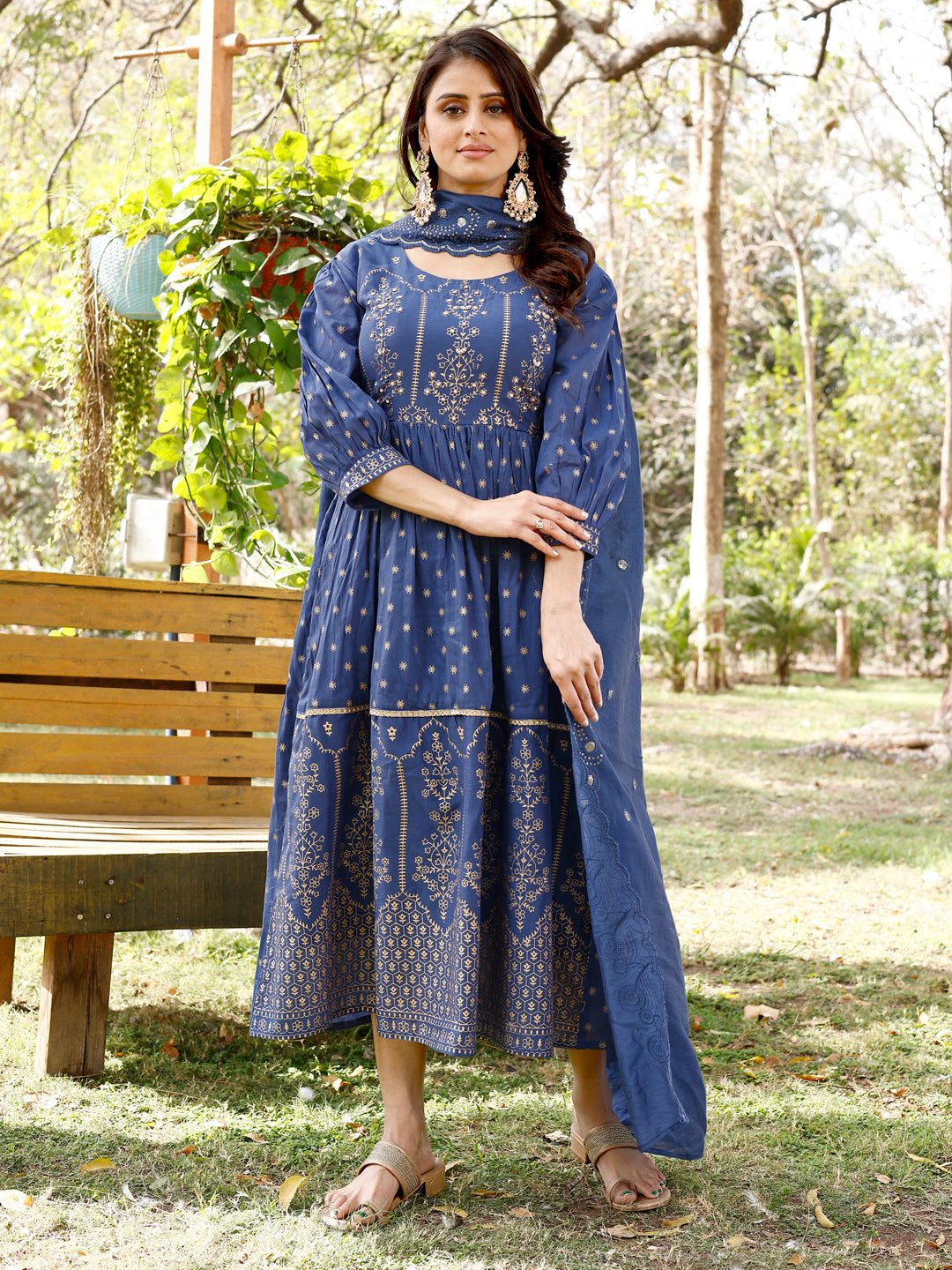 The Stunning Special Designed Long Kurta With Dupatta Suit