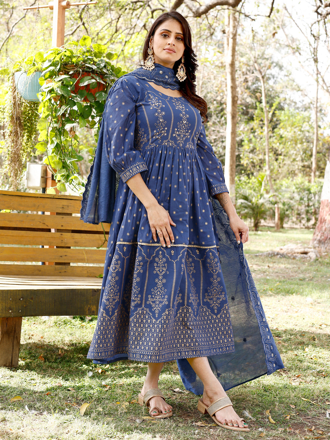 The Stunning Special Designed Long Kurta With Dupatta Suit