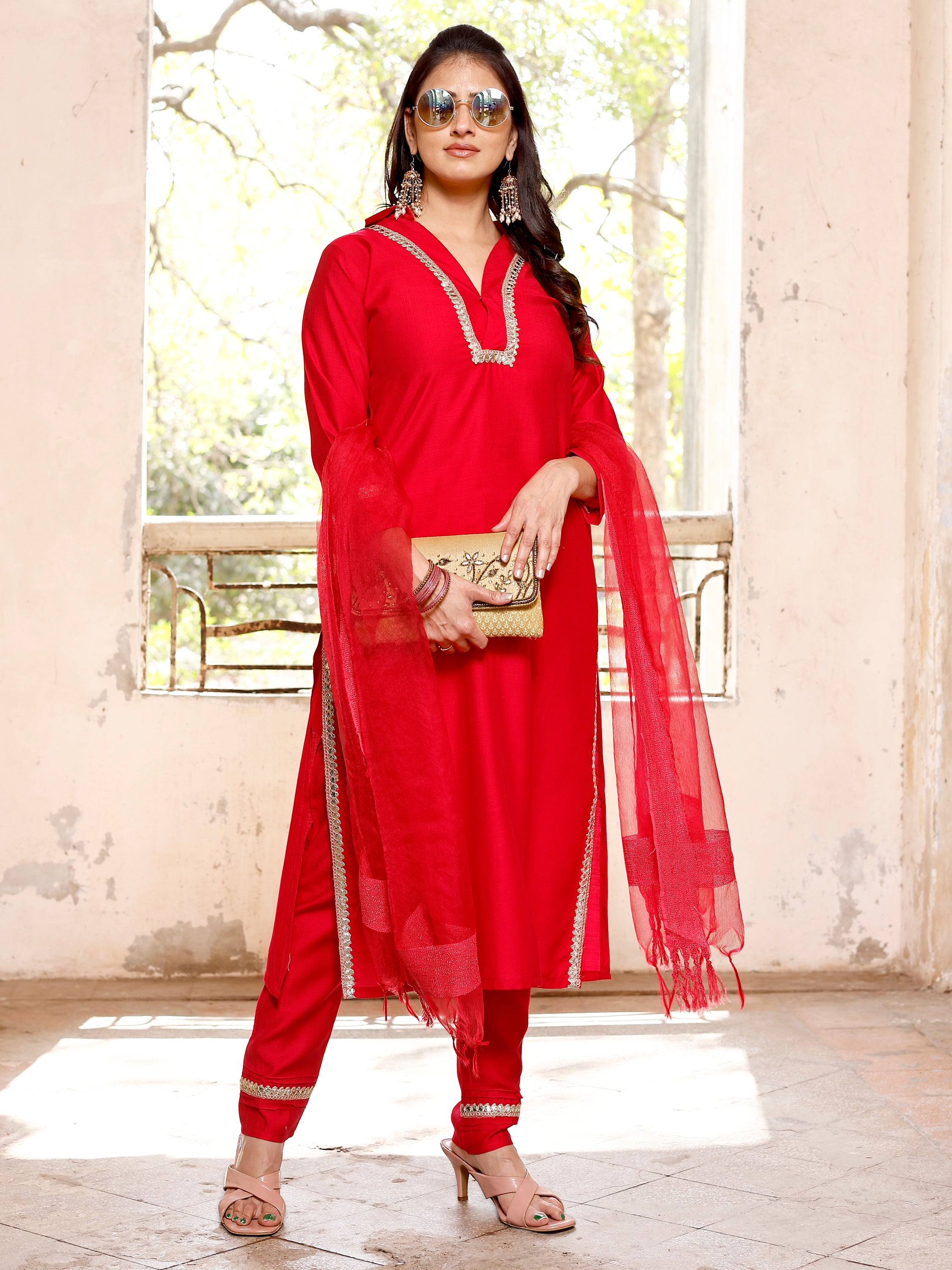 Elegant Stylish Solid Salawar Suit