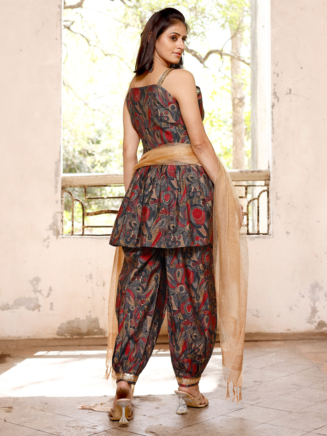 Designer Kurti With Dhoti Style Bottom For Woman's