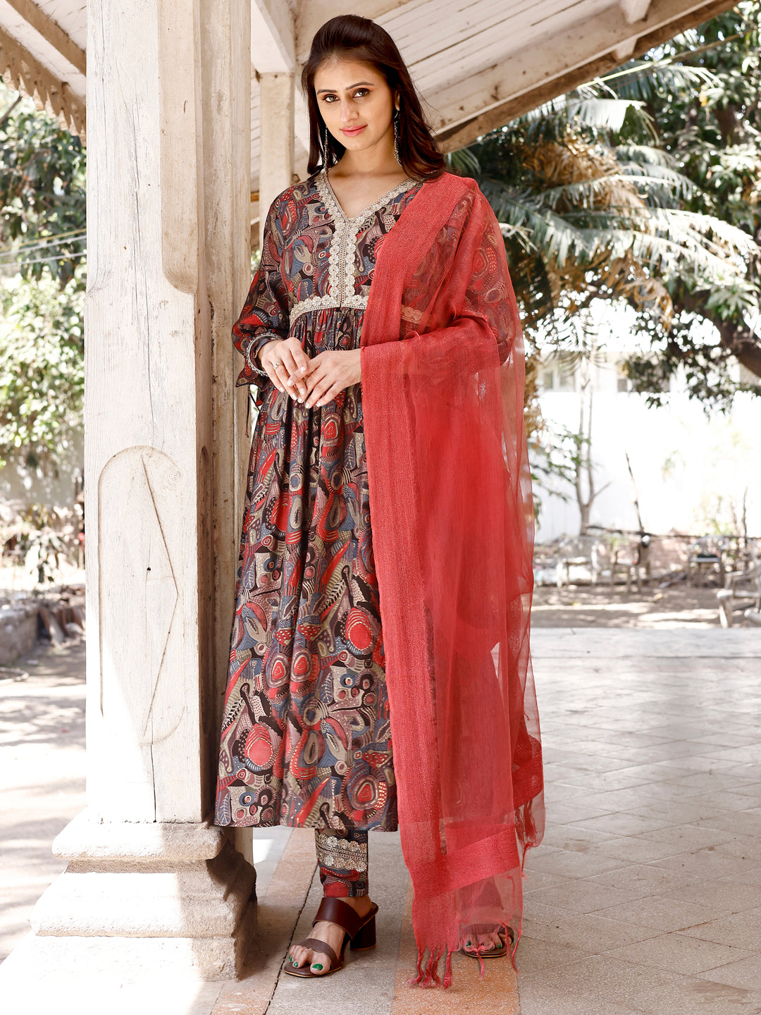 Stylish Printed Kurti Pant Set With Dupatta For Woman's