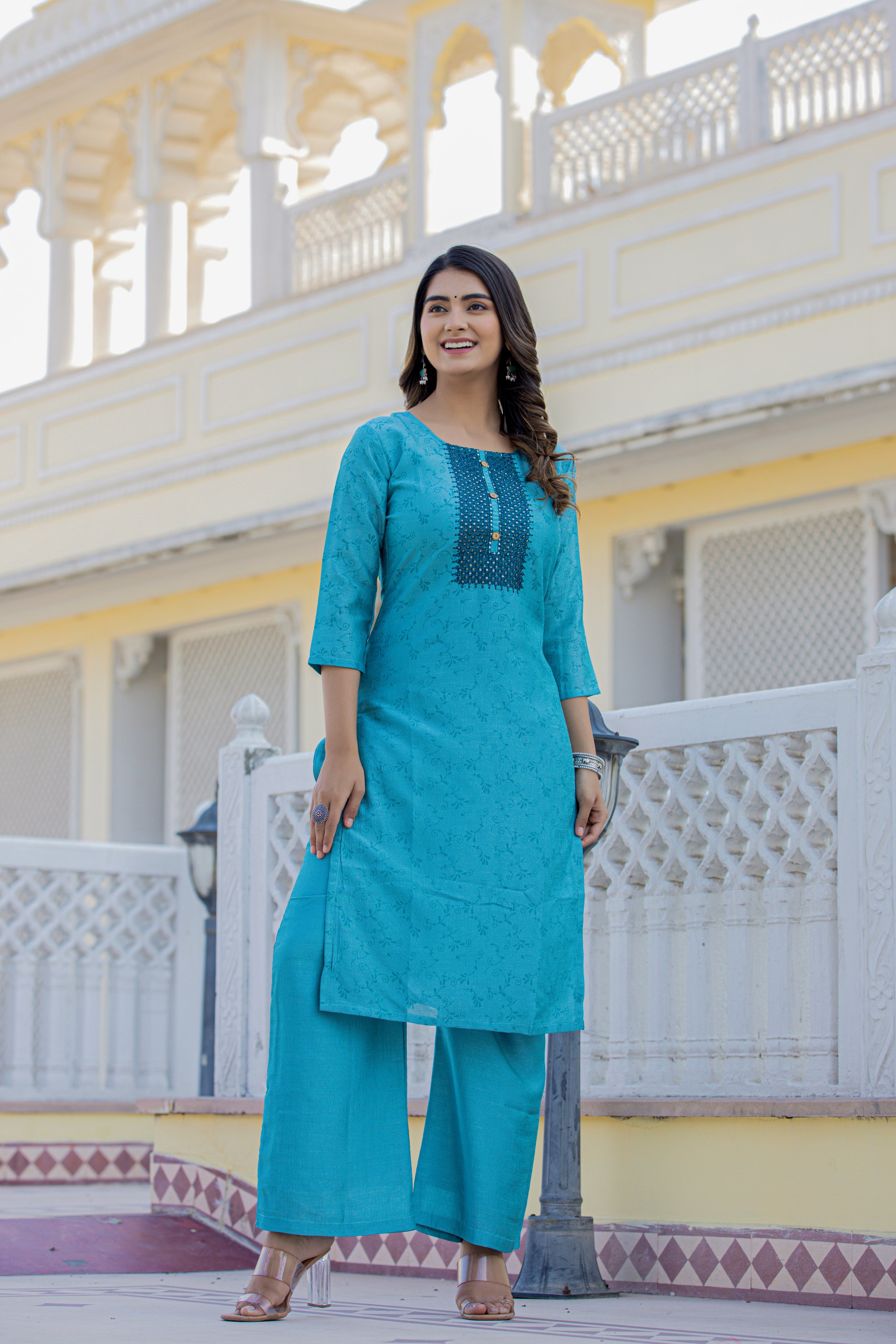 Rich Asia Presenting Stylish Designer Sequence Work Kurta Set