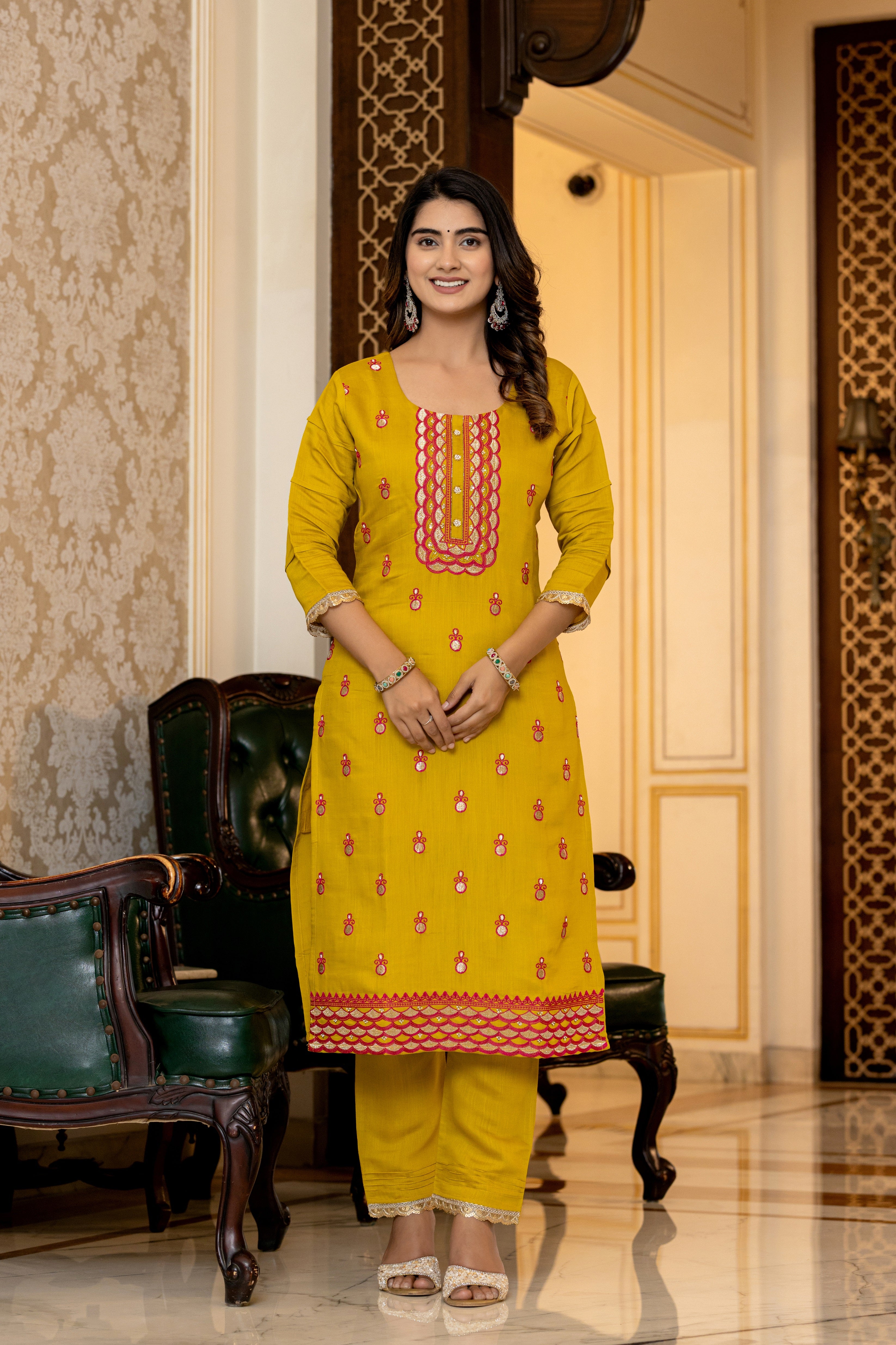 Premium Salwar Suit Sequence Handwork Over the Kurti