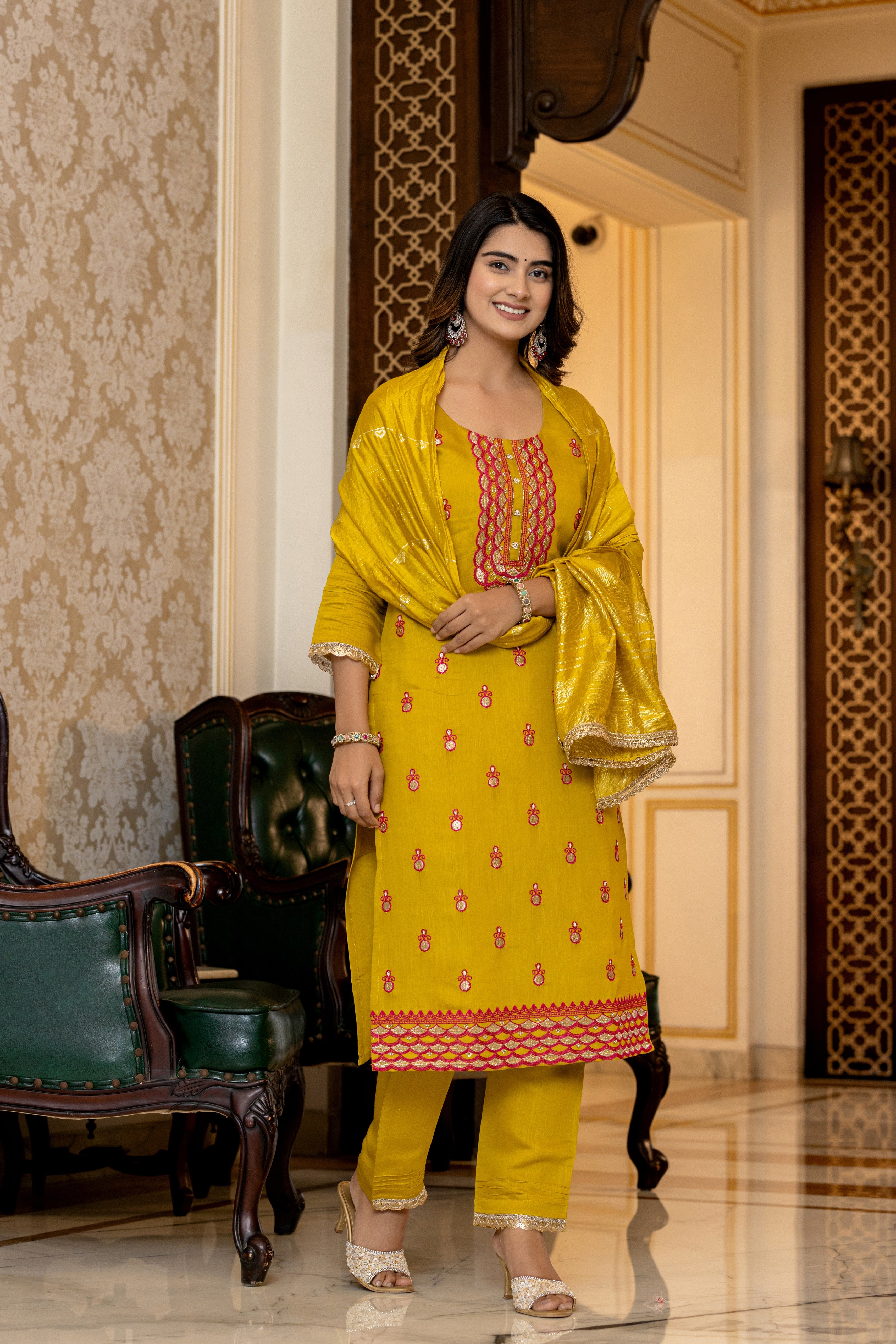 Premium Salwar Suit Sequence Handwork Over the Kurti