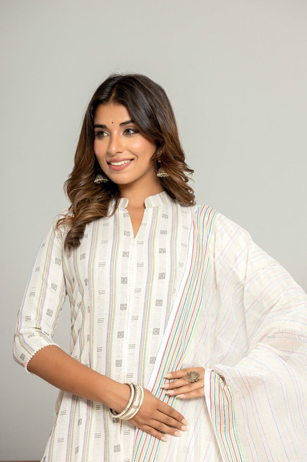 Rivaasa New Casual Wear Collection A line Kurti , Pant And Dupatta Set