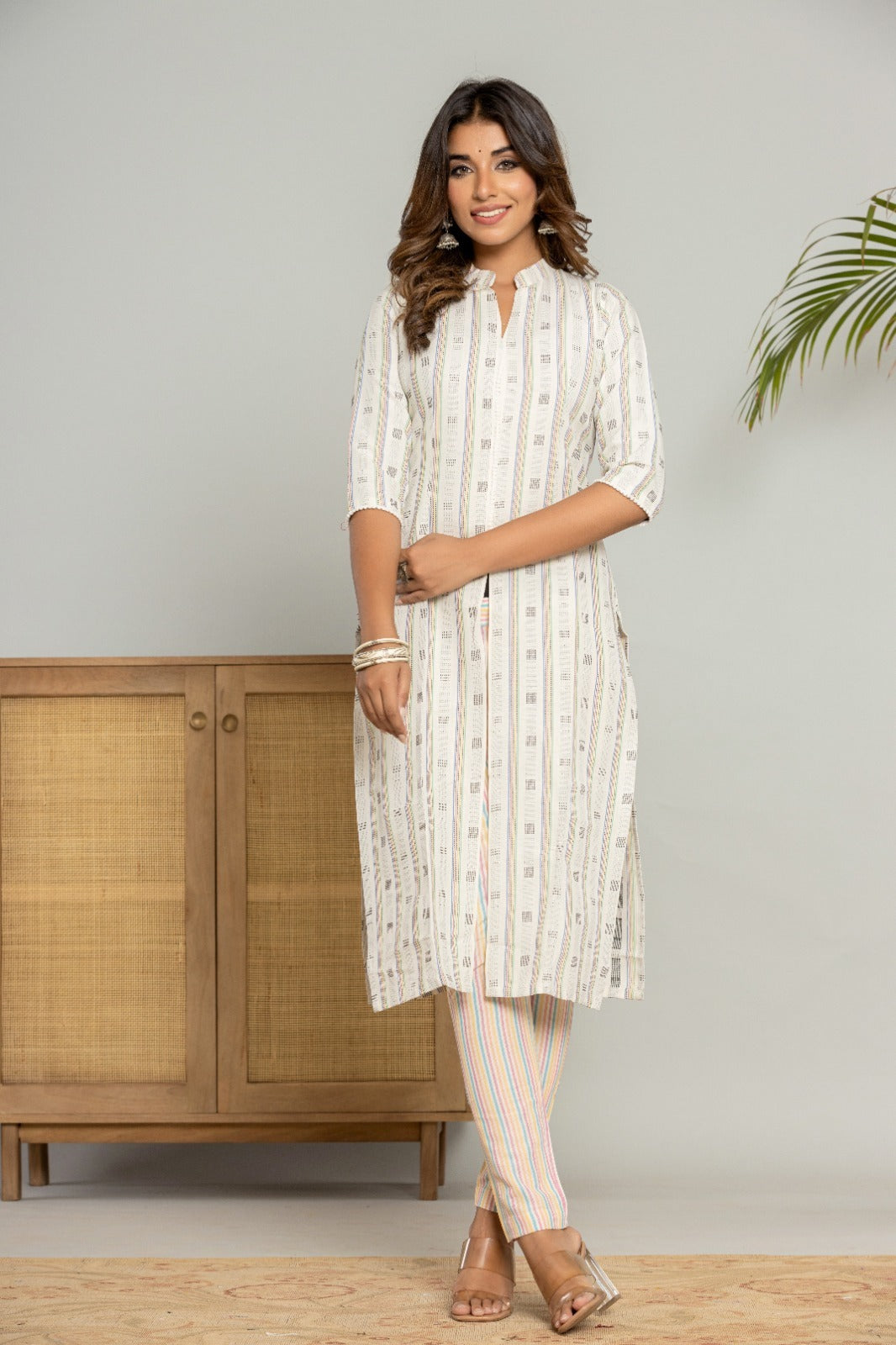 Rivaasa New Casual Wear Collection A line Kurti , Pant And Dupatta Set