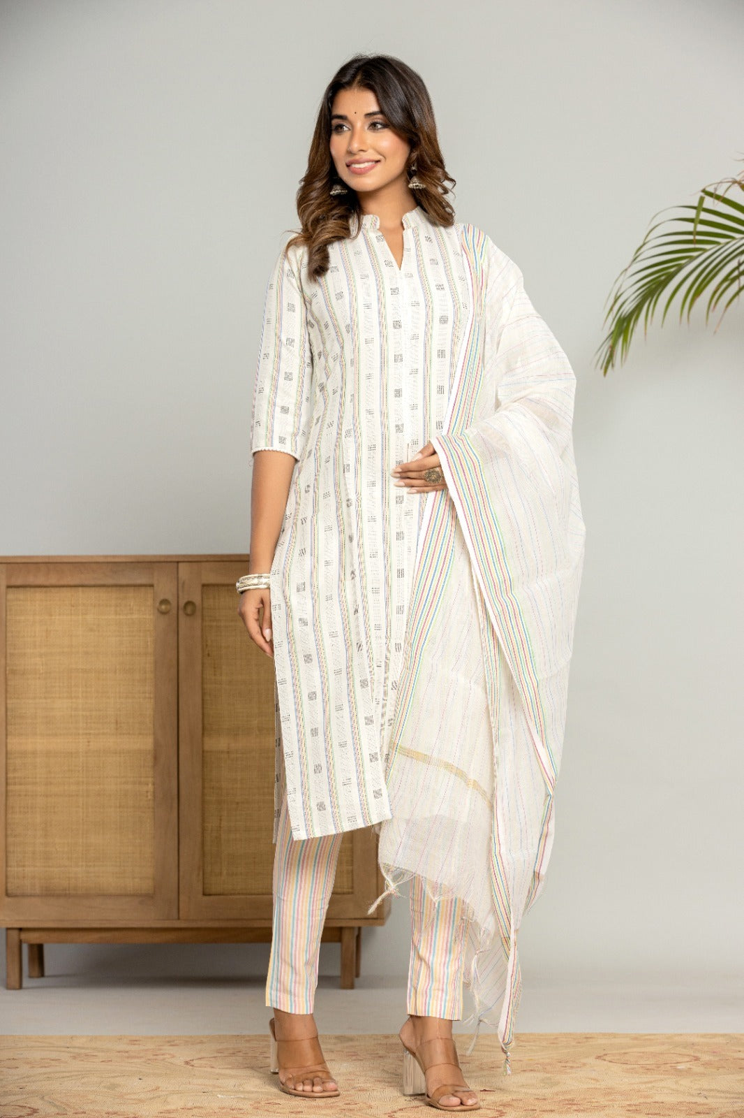 Rivaasa New Casual Wear Collection A line Kurti , Pant And Dupatta Set