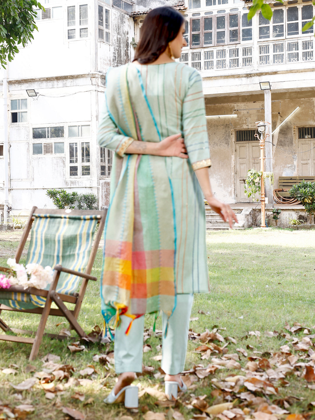 South Soft Cotton Kurta set with Colorful Dupatta